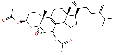 5a,6a-Epoxy-24-methylcholesta-8,24(28)-dien-3b,7a-diol diacetate